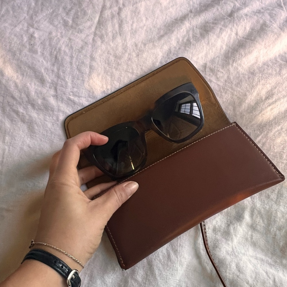 Celine Black Sunglasses with Gold Accents